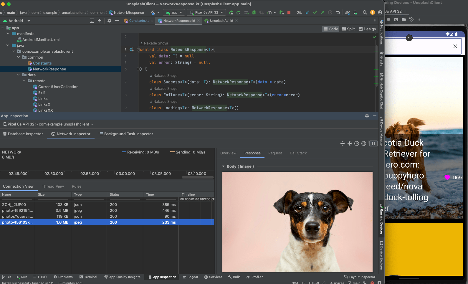 Network Inspectorの詳細画面